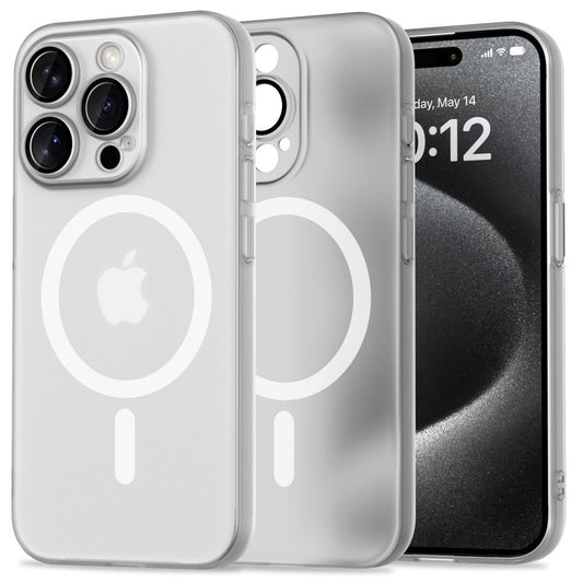 Futrola MagSafe za Apple iPhone 15 Pro, Tech-Protect, MagSlim, Bijela