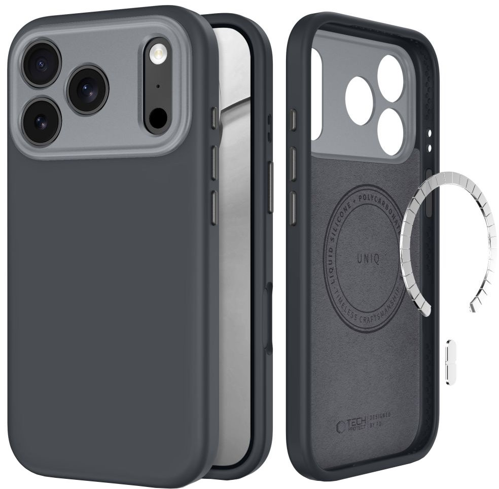 MagSafe maska za Apple iPhone 18 Pro Max / 17 Pro Max, Tech-Protect, Uniq CC, Siva
