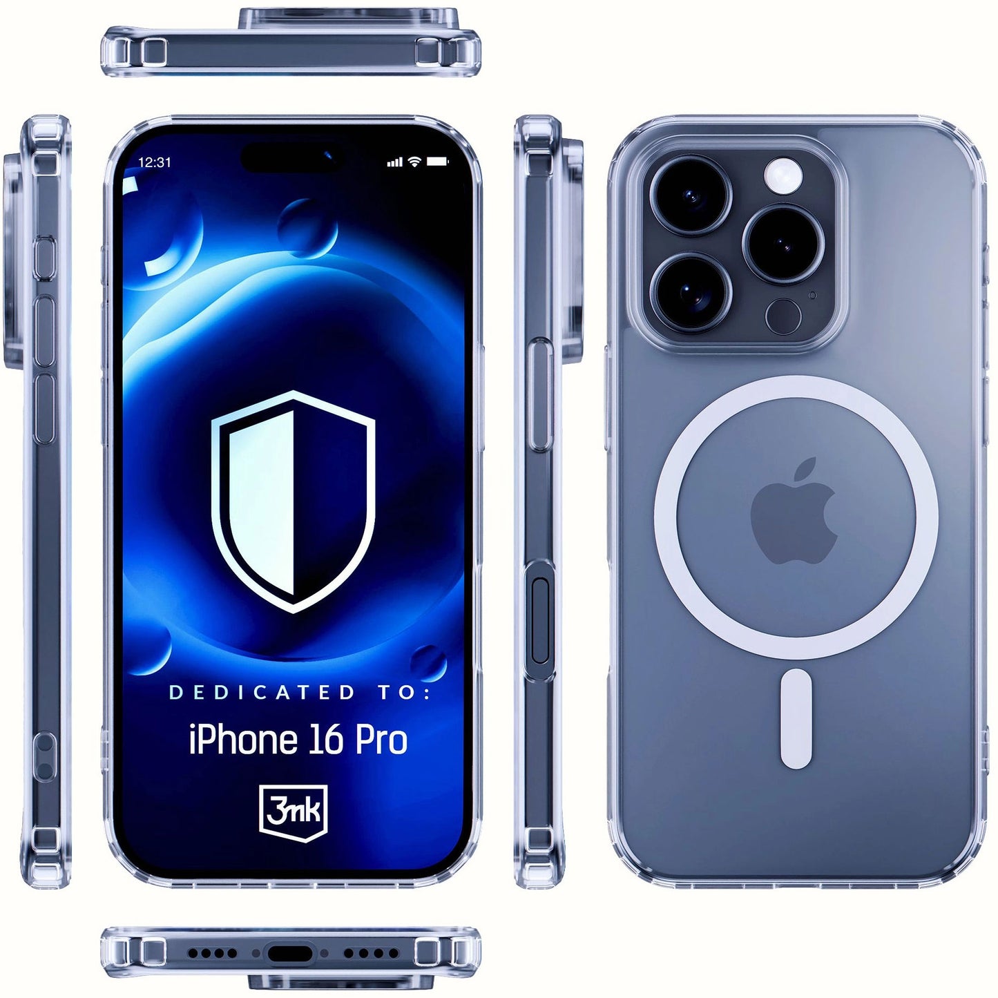 Futrola MagSafe za Apple iPhone 16 Pro, 3MK, MagCase, Prozirna