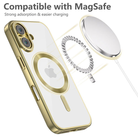 Futrola MagSafe za Apple iPhone 16, Tech-Protect, Magflex Satin, Zlatna