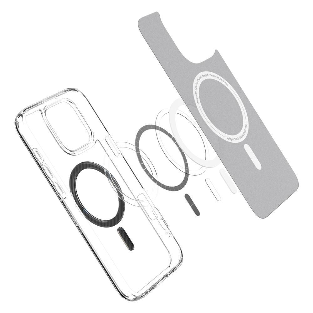 Futrola MagSafe za Apple iPhone 16 Pro, Spigen, Ultra Hybrid Carbon, Siva ACS08131