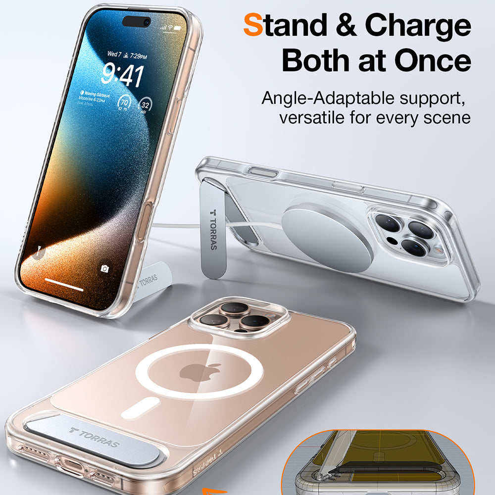 MagSafe futrola za Apple iPhone 16 Pro Max, Torras, Pstand, Prozirna