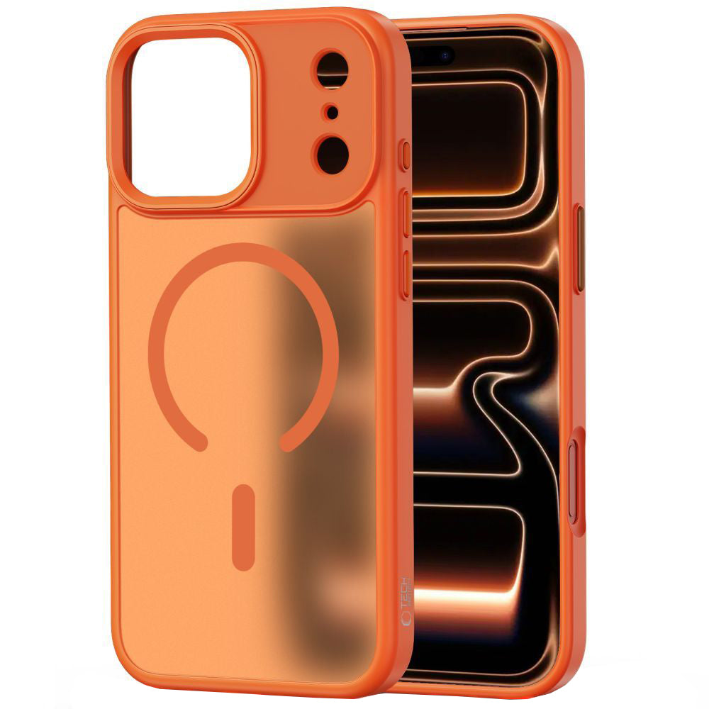 Futrola MagSafe za Apple iPhone 17 Pro Max, Tech-Protect, Magmat, Mat Narančasta
