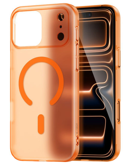 Futrola MagSafe za Apple iPhone 17 Pro Max, Tech-Protect, MagSlim, Mat narančasta