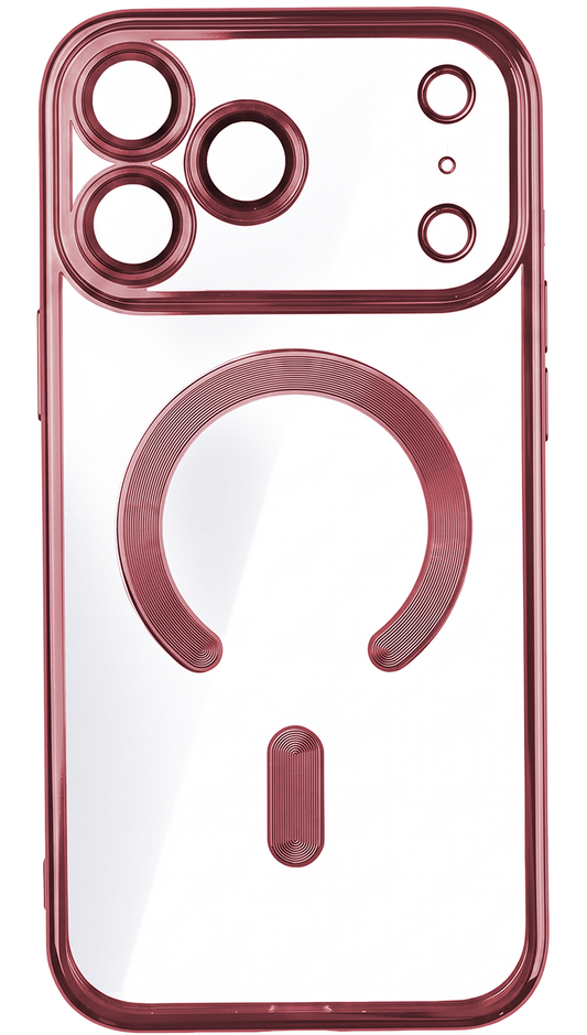MagSafe maskica za Apple iPhone 18 Pro / 17 Pro, OEM, Boja Chrome Mag, Bordo