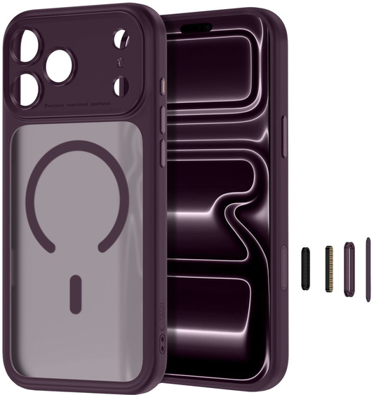 MagSafe futrola za Apple iPhone 18 Pro / 17 Pro, Tech-Protect, MagPeak CC, Mat Tamnocrvena