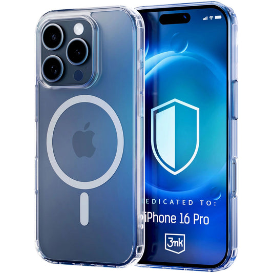 Futrola MagSafe za Apple iPhone 16 Pro, 3MK, MagCase, Prozirna