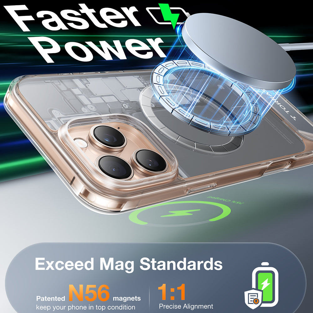 MagSafe futrola za Apple iPhone 16 Pro, Torras, Pstand, Prozirna