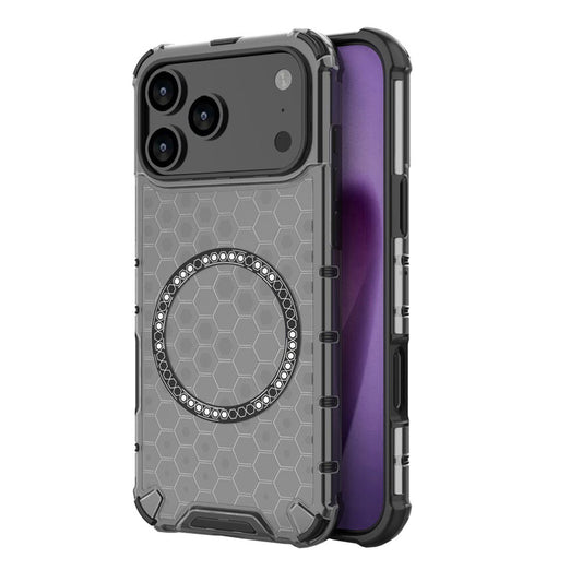 Futrola MagSafe za Apple iPhone 17 Pro Max, Techsuit, HoneyComb Shield, Crna