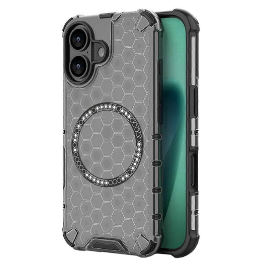 Husa MagSafe za Apple iPhone 17, Techsuit, HoneyComb Shield, Crna