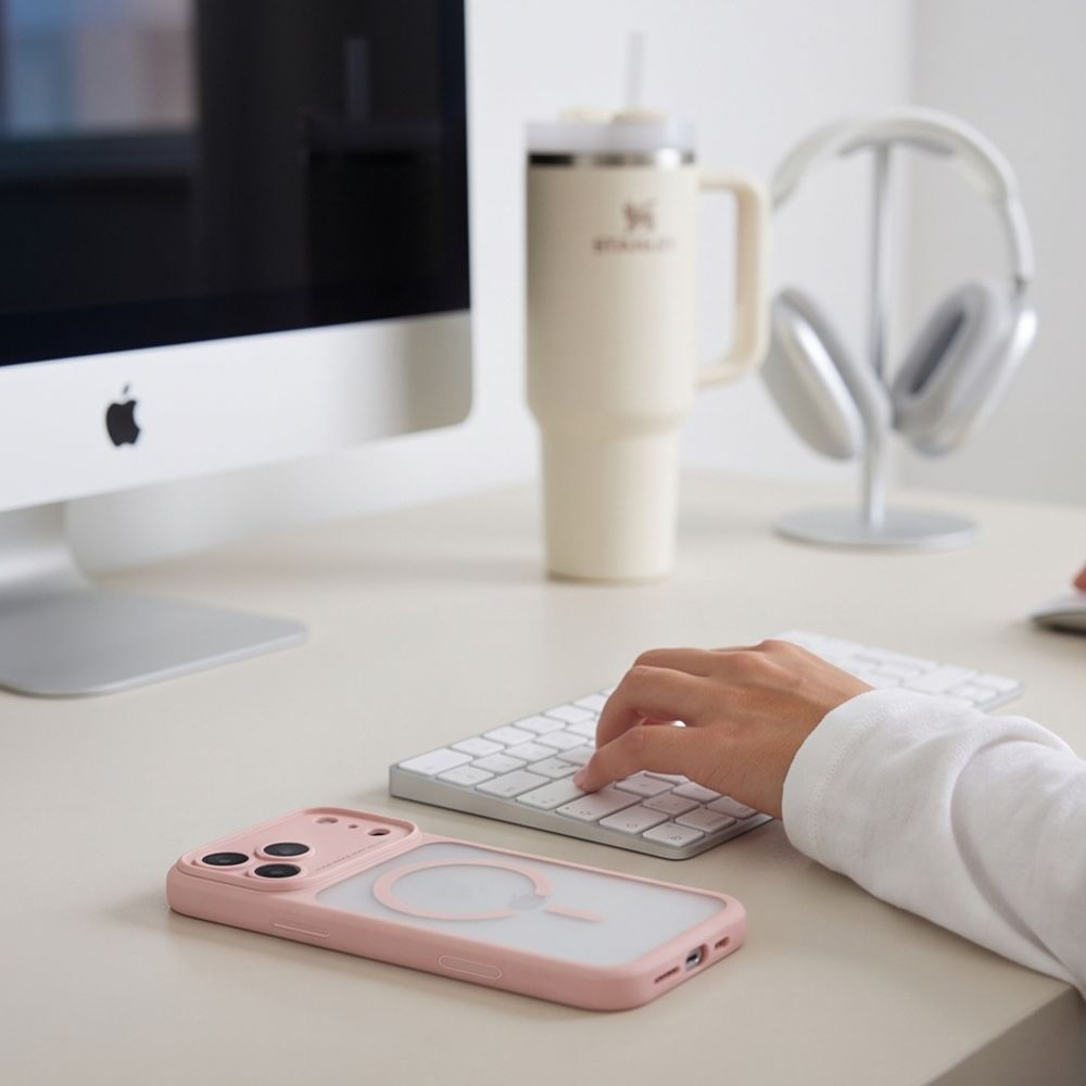 MagSafe maska za Apple iPhone 18 Pro / 17 Pro, Tech-Protect, MagPeak CC, mat ružičasta