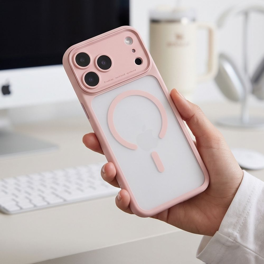 MagSafe maska za Apple iPhone 18 Pro / 17 Pro, Tech-Protect, MagPeak CC, mat ružičasta