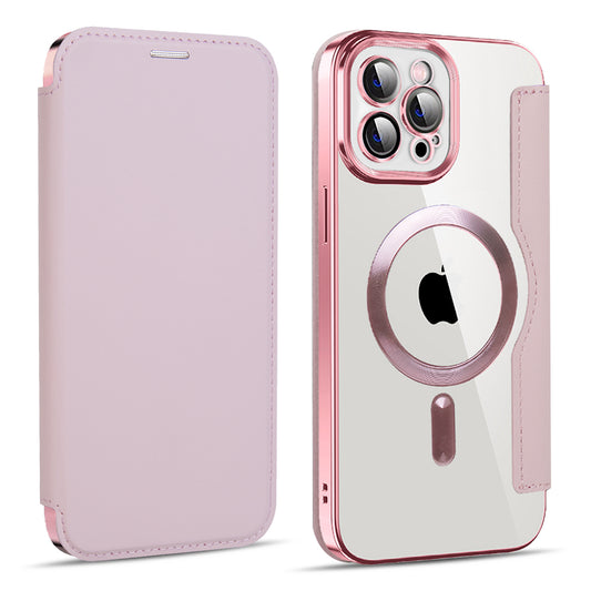 MagSafe futrola za Apple iPhone 11 Pro Max, Techsuit, SmartMag Book, Ružičasta