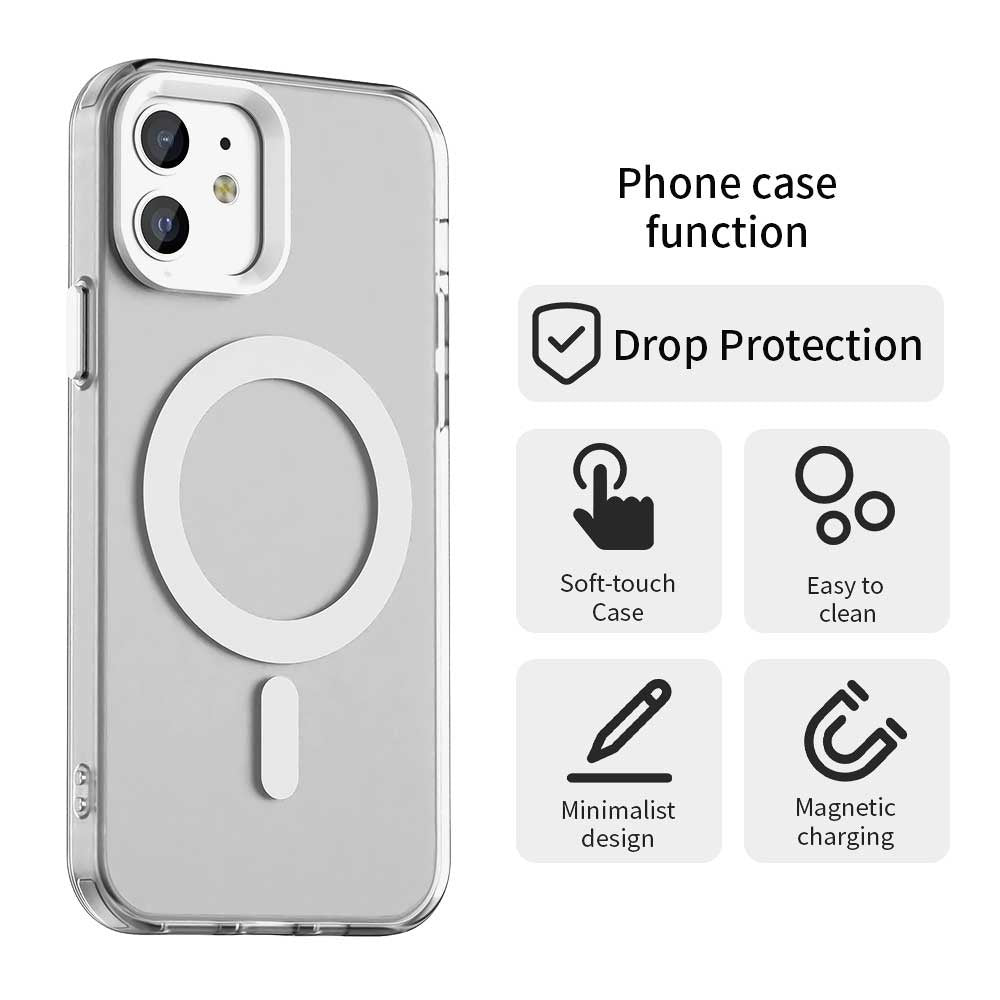 Husa MagSafe za Apple iPhone 12 / 12 Pro, Techsuit, CandyCase, Bijela
