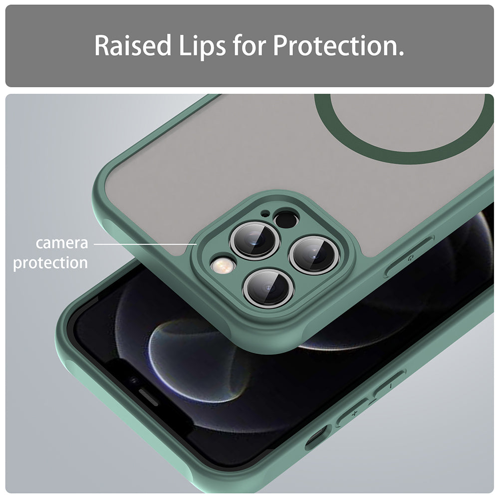 MagSafe maskica za Apple iPhone 12 Pro, Techsuit, HaloFrost II, Zelena