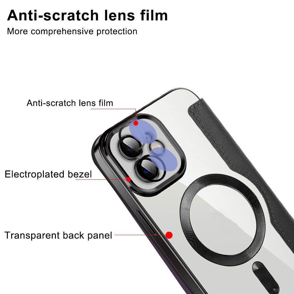 MagSafe futrola za Apple iPhone 12, Techsuit, SmartMag Book, Roza
