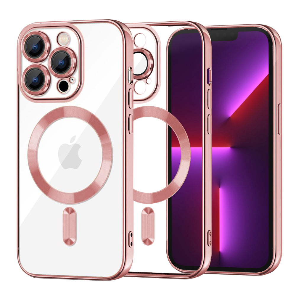 MagSafe futrola za Apple iPhone 13 Pro, Techsuit, Luxury Crystal, Roza