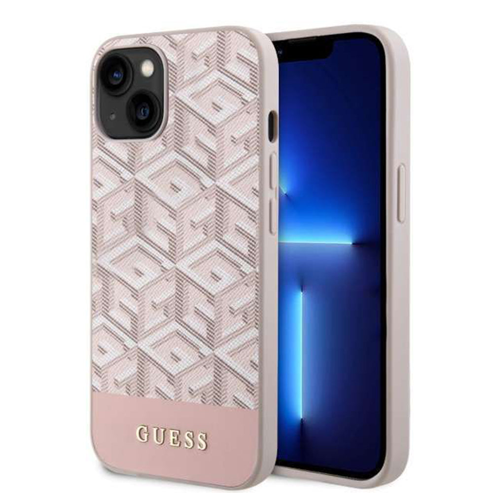 MagSafe futrola za Apple iPhone 14, Guess, GCube Stripes, Roza