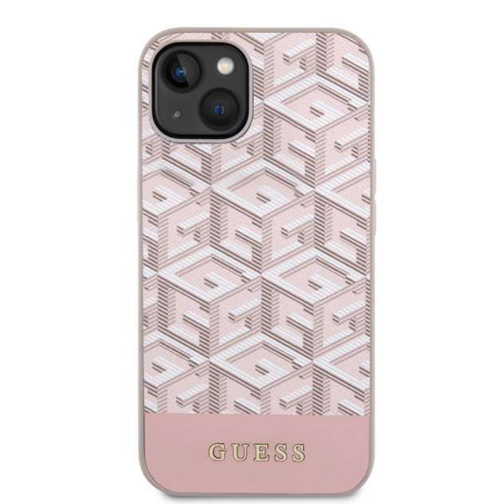 MagSafe futrola za Apple iPhone 14, Guess, GCube Stripes, Roza