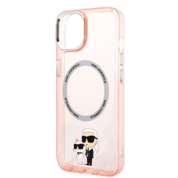 MagSafe futrola za Apple iPhone 14, Karl Lagerfeld, Ikonik Karl & Choupette, Roza