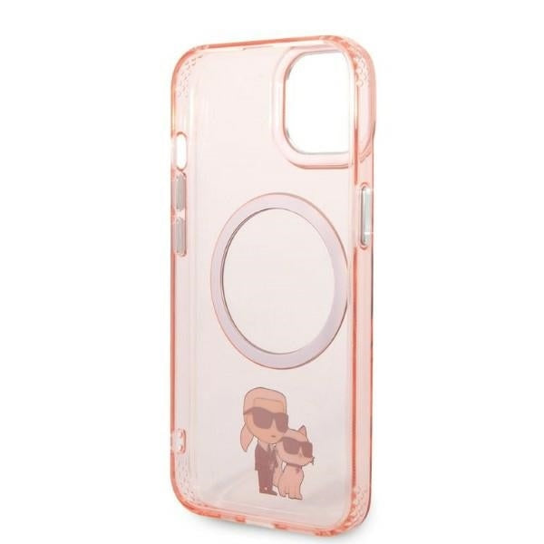 MagSafe futrola za Apple iPhone 14, Karl Lagerfeld, Ikonik Karl & Choupette, Roza