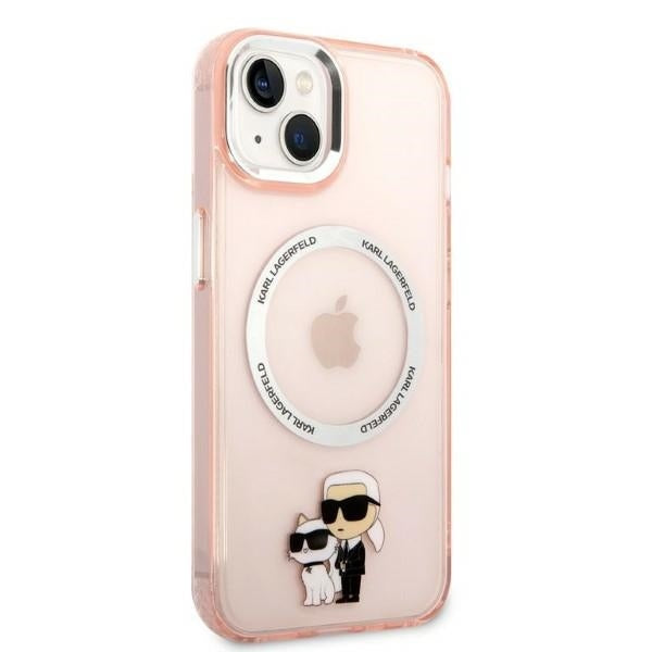 MagSafe futrola za Apple iPhone 14, Karl Lagerfeld, Ikonik Karl & Choupette, Roza