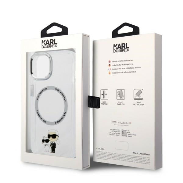MagSafe futrola za Apple iPhone 14 Plus, Karl Lagerfeld, Ikonik Karl & Choupette, Prozirna
