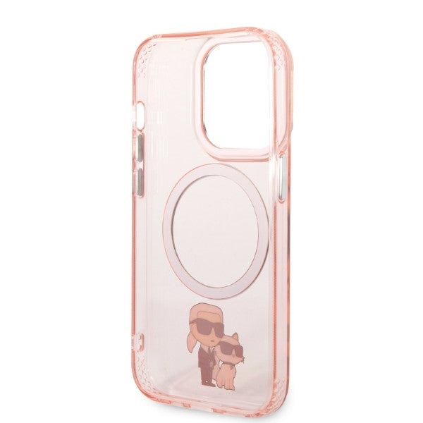 MagSafe futrola za Apple iPhone 14 Pro, Karl Lagerfeld, Ikonik Karl & Choupette, Roza