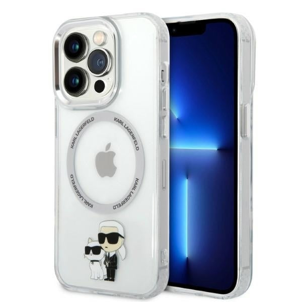 MagSafe futrola za Apple iPhone 14 Pro, Karl Lagerfeld, Ikonik Karl & Choupette, Prozirna