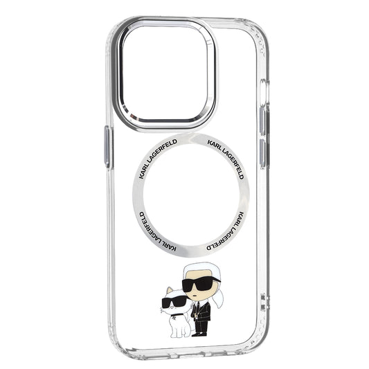 MagSafe futrola za Apple iPhone 14 Pro, Karl Lagerfeld, Ikonik Karl & Choupette, Prozirna