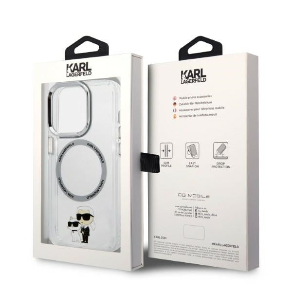 MagSafe futrola za Apple iPhone 14 Pro, Karl Lagerfeld, Ikonik Karl & Choupette, Prozirna