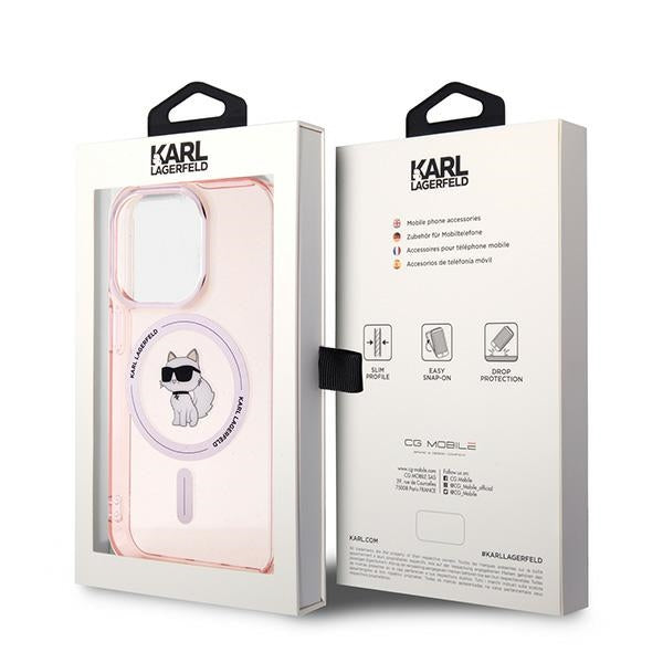 Futrola MagSafe za Apple iPhone 14 Pro, Karl Lagerfeld, IML Choupette, Roza