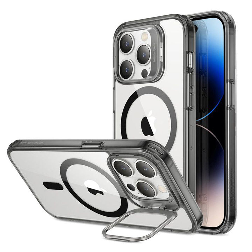 Futrola MagSafe za Apple iPhone 14 Pro Max, ESR, Classic Kickstand, Crna Prozirna