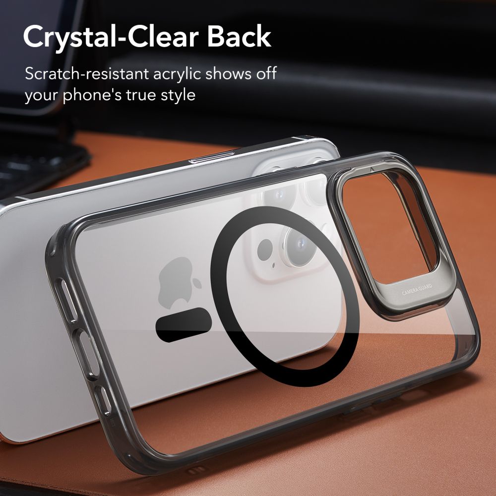 Futrola MagSafe za Apple iPhone 14 Pro Max, ESR, Classic Kickstand, Crna Prozirna