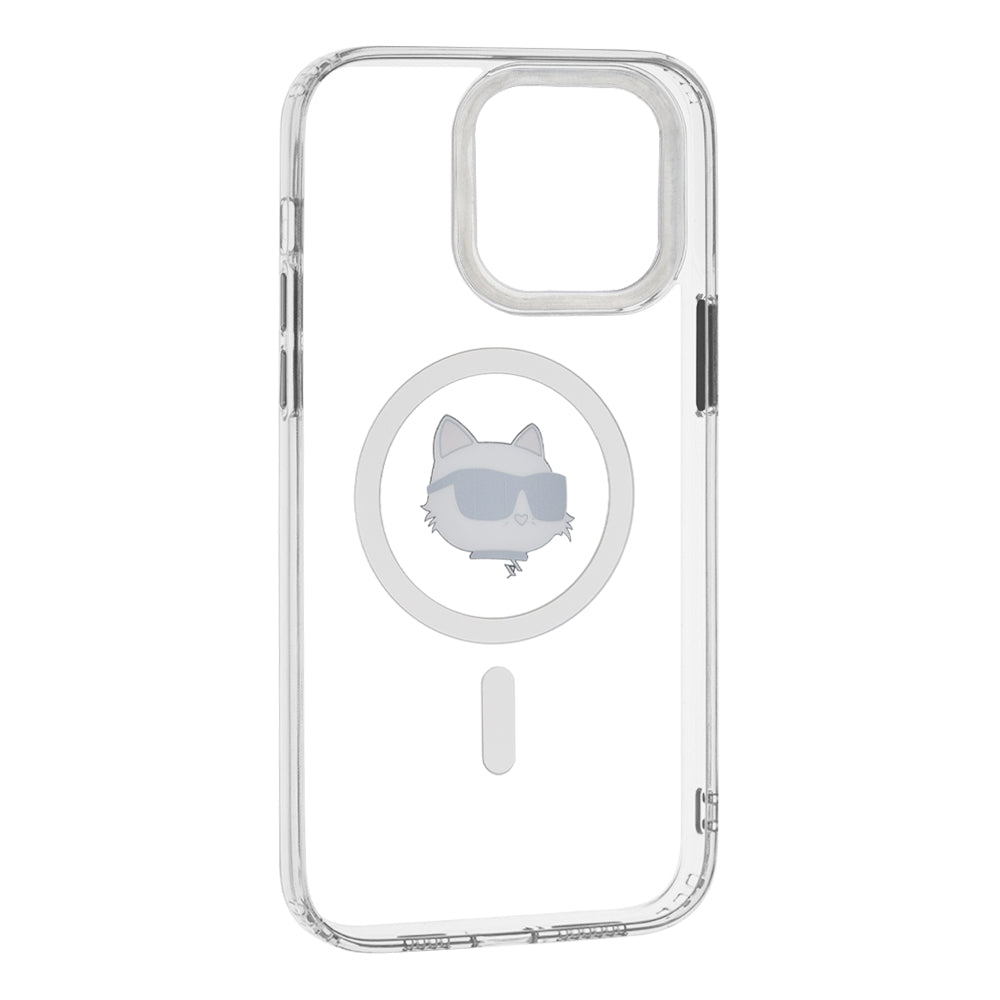 Futrola MagSafe za Apple iPhone 14 Pro Max, Karl Lagerfeld, IML Metal Choupette's Head, Bijela