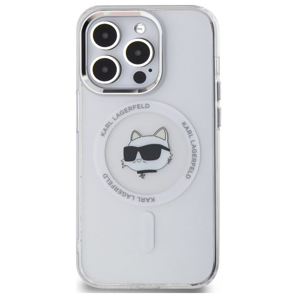 Futrola MagSafe za Apple iPhone 14 Pro Max, Karl Lagerfeld, IML Metal Choupette's Head, Bijela