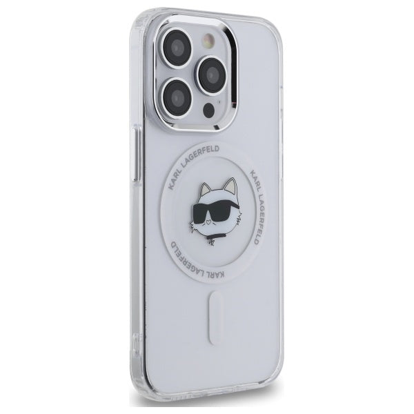 Futrola MagSafe za Apple iPhone 14 Pro Max, Karl Lagerfeld, IML Metal Choupette's Head, Bijela