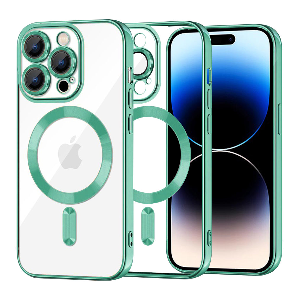 MagSafe maska za Apple iPhone 14 Pro, Techsuit, Luxury Crystal, Svijetlo Zelena