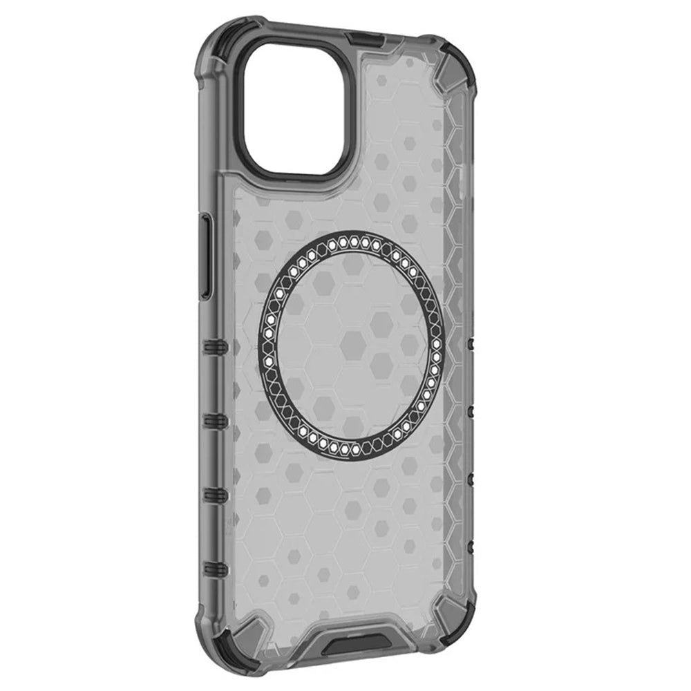 MagSafe futrola za Apple iPhone 14, Techsuit, HoneyComb Shield, Crna