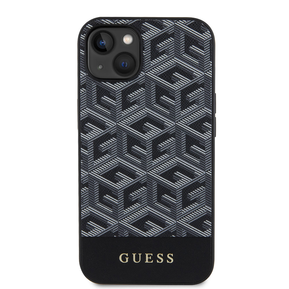 Futrola MagSafe za Apple iPhone 15, Guess, GCube Stripes, Crna