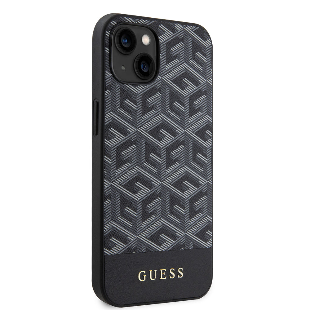 Futrola MagSafe za Apple iPhone 15, Guess, GCube Stripes, Crna