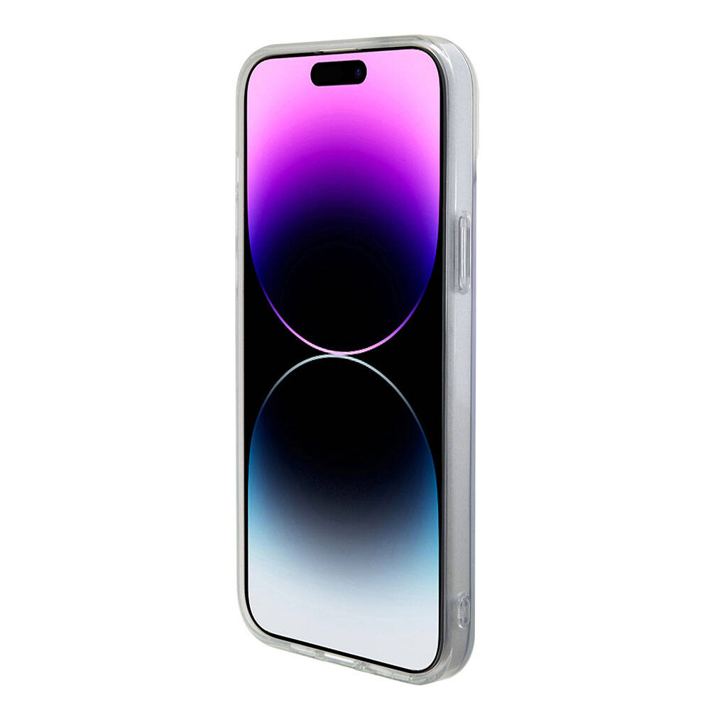 Futrola MagSafe za Apple iPhone 15, Guess, IML Iridescent, Ljubičasta