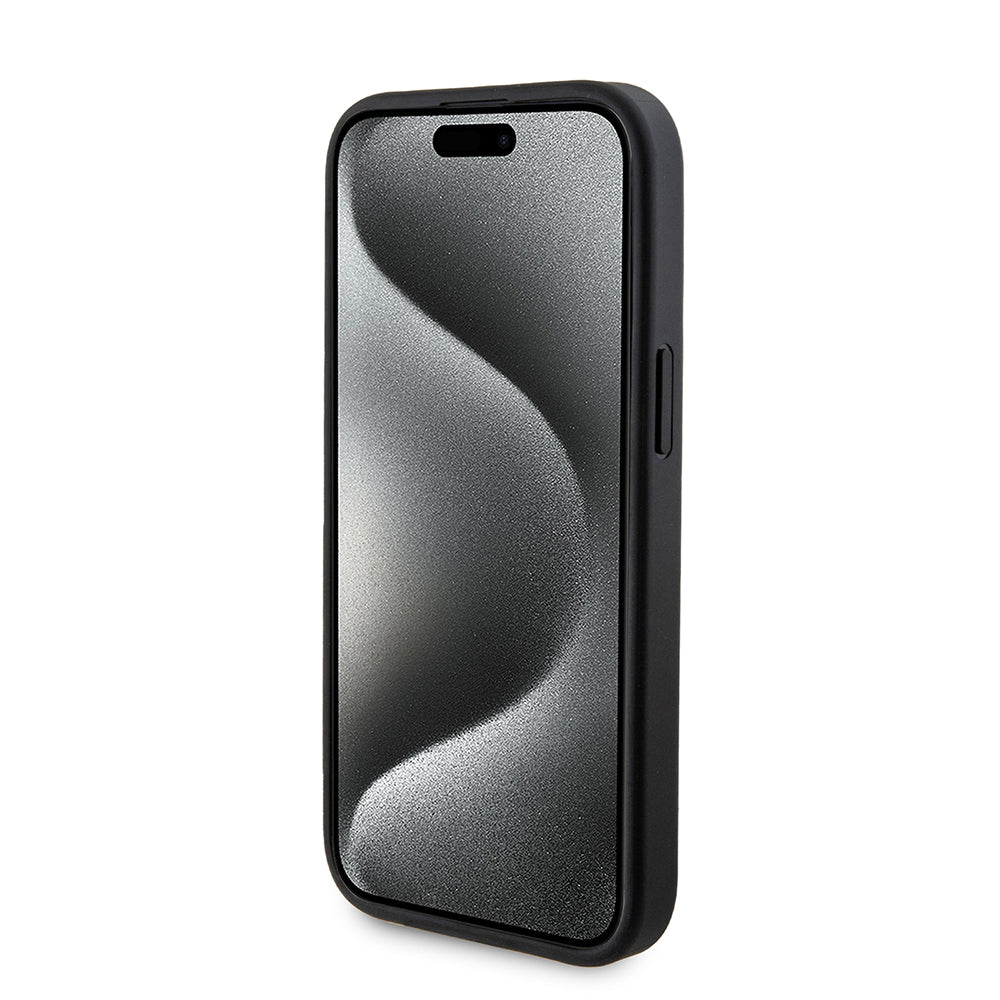 MagSafe futrola za Apple iPhone 15, Guess, Powerbank 4G Metal Logo, Crna