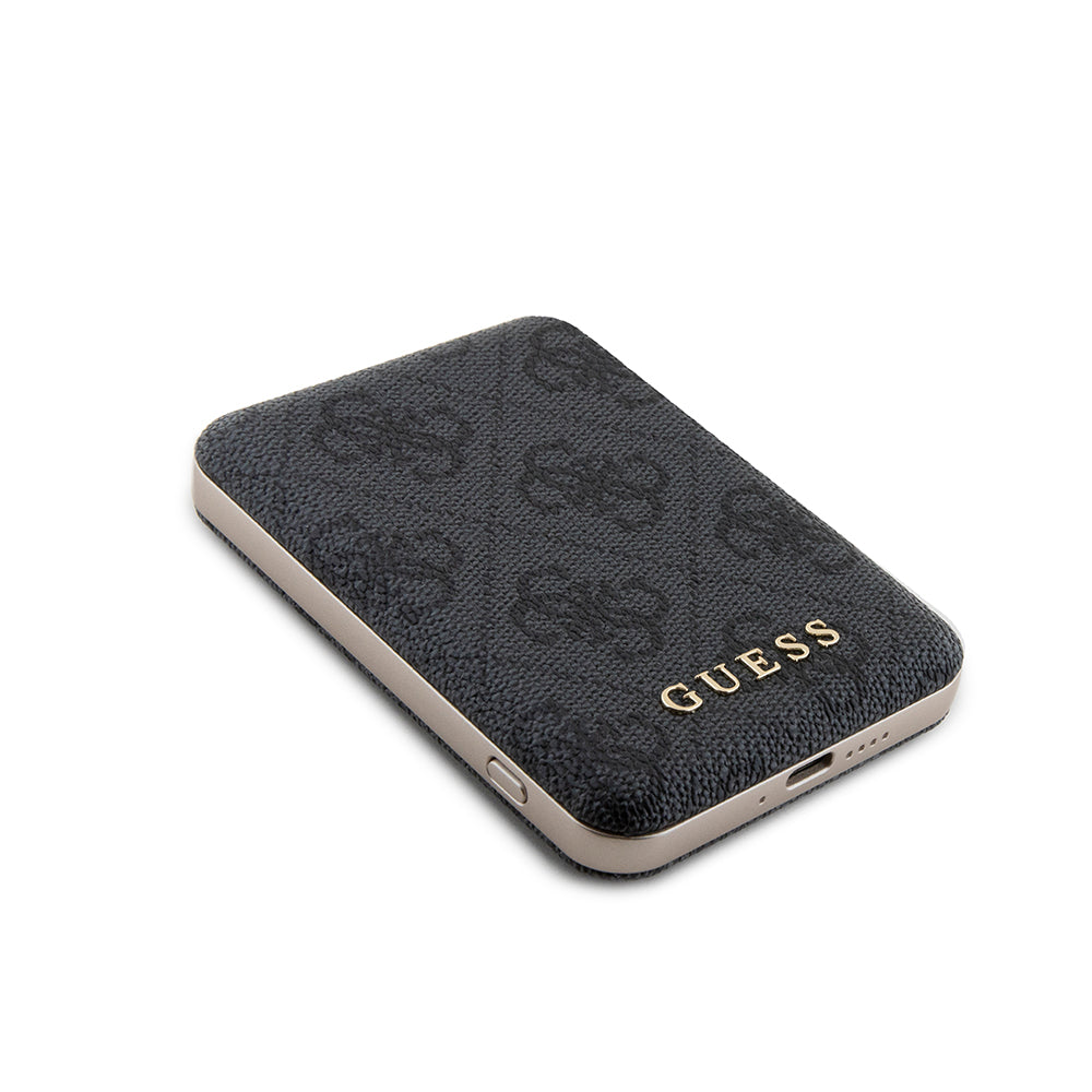 MagSafe futrola za Apple iPhone 15, Guess, Powerbank 4G Metal Logo, Crna