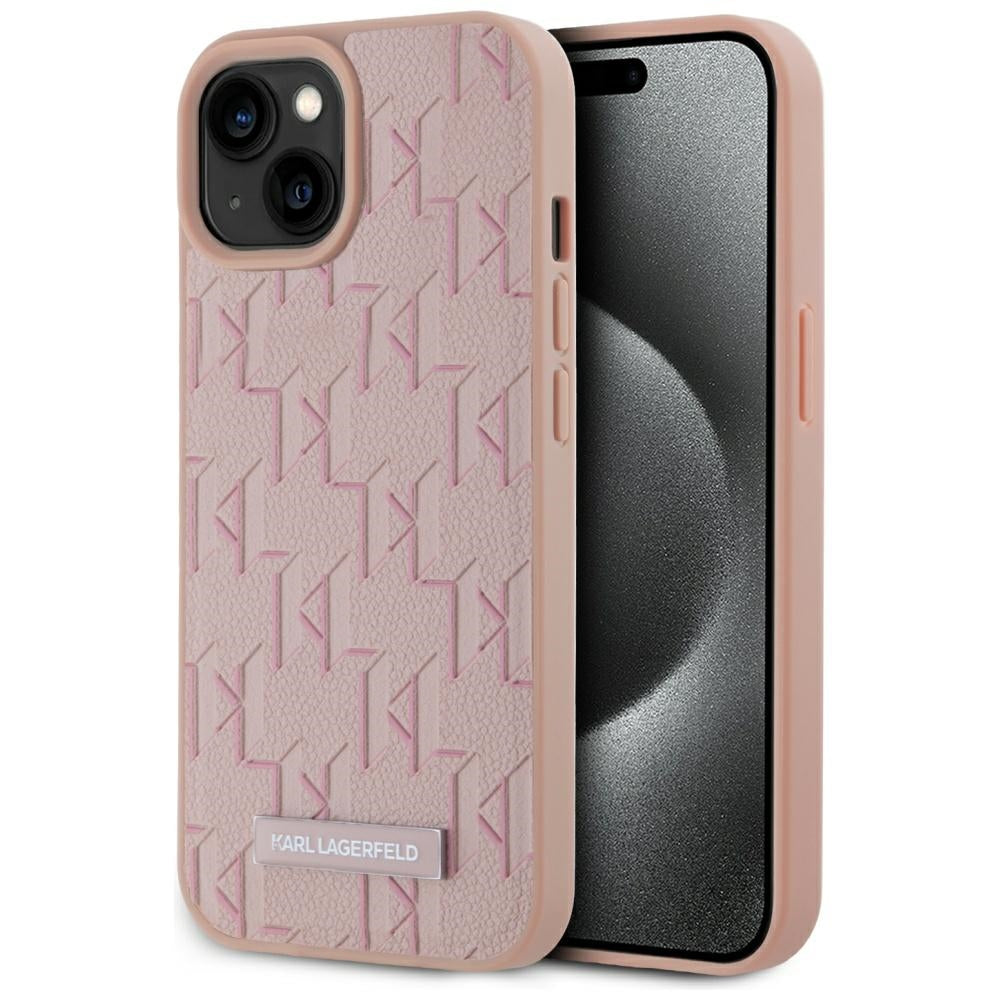 Futrola MagSafe za Apple iPhone 15, Karl Lagerfeld, Hot Stamp, Roza