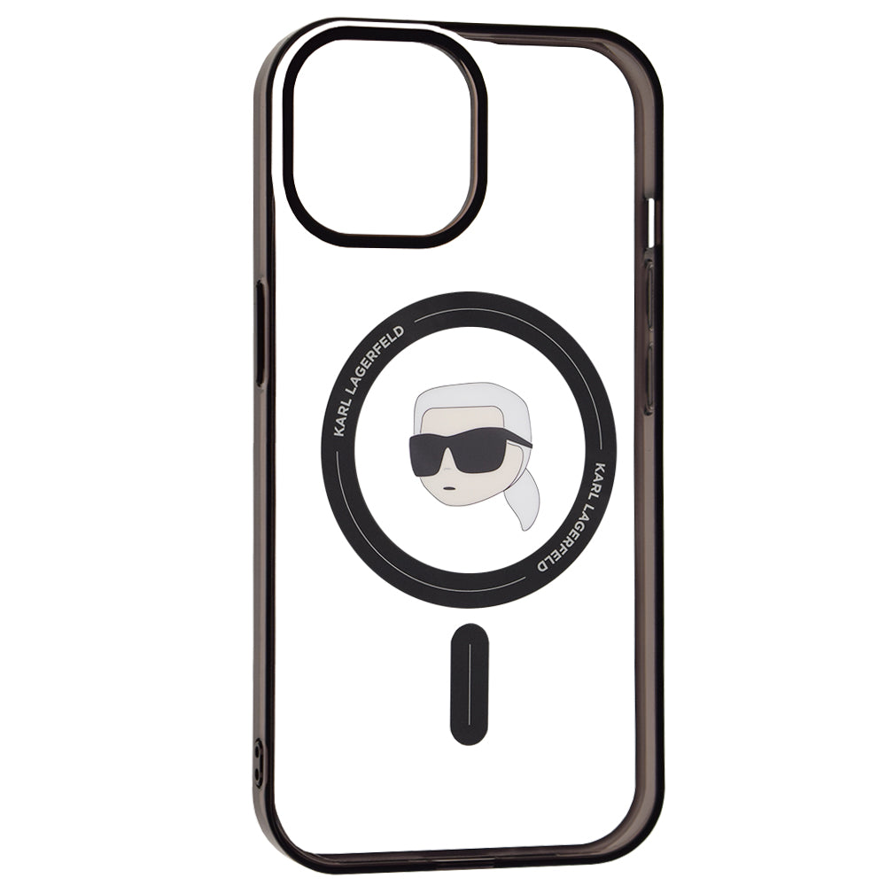 MagSafe futrola za Apple iPhone 15, Karl Lagerfeld, IML Karl's Head, Prozirna
