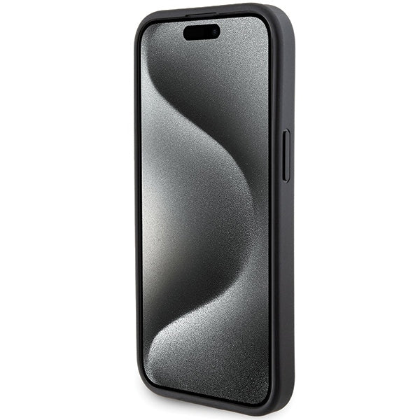 MagSafe futrola za Apple iPhone 15, Karl Lagerfeld, Saffiano Gripstand Karl & Choupette, Crna