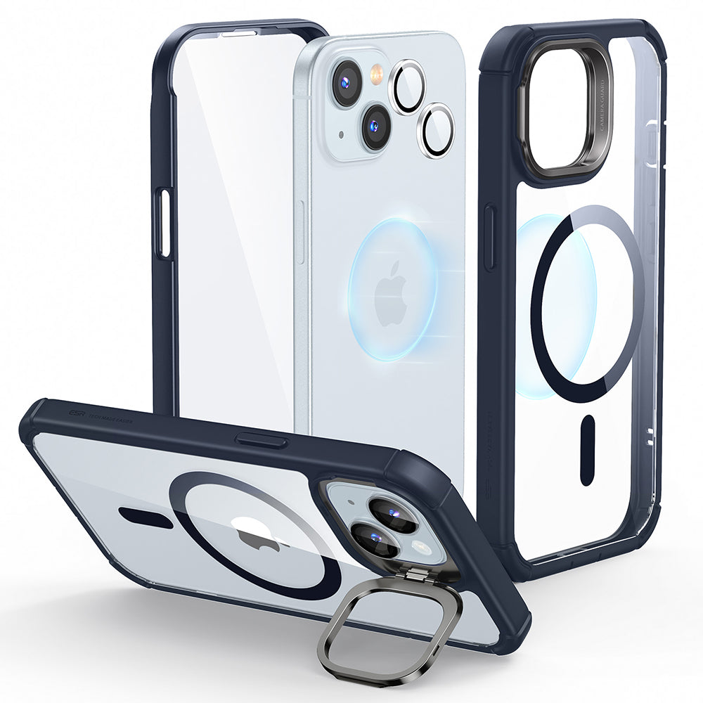 Futrola MagSafe za Apple iPhone 15 Plus, ESR, Armor Tough Kickstand, Prozirno Plava