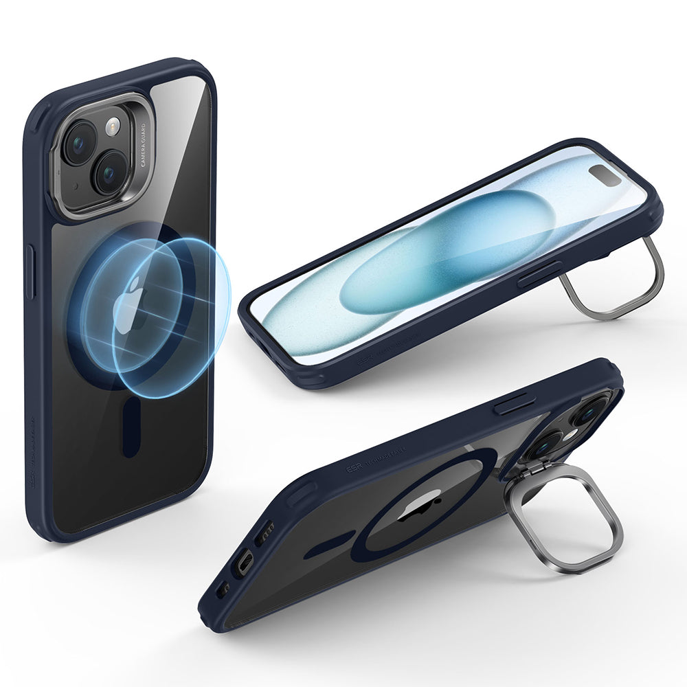 Futrola MagSafe za Apple iPhone 15 Plus, ESR, Classic Hybrid Kickstand, Transparentno Plava