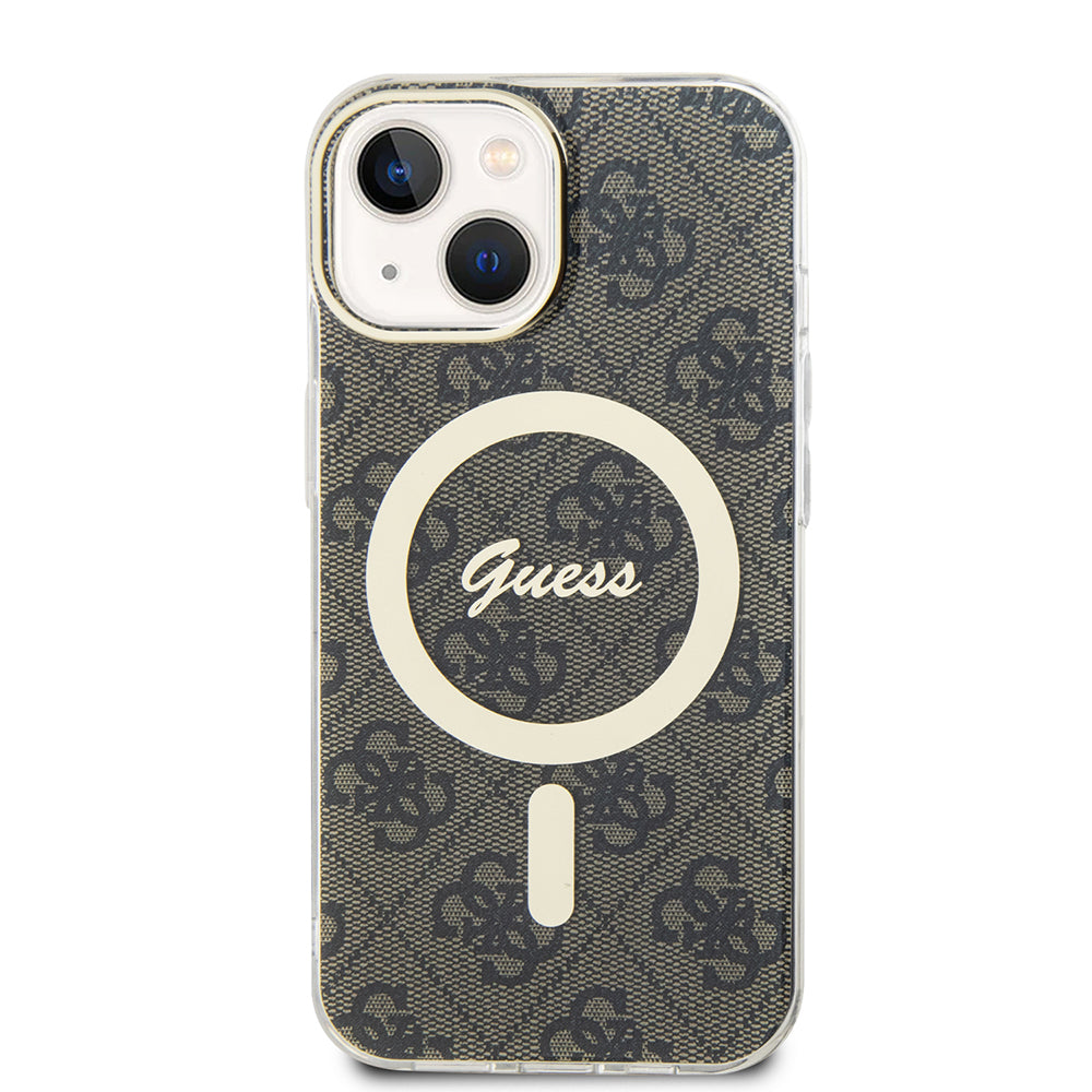Futrola MagSafe za Apple iPhone 15 Plus, Guess, IML 4G, Smeđa